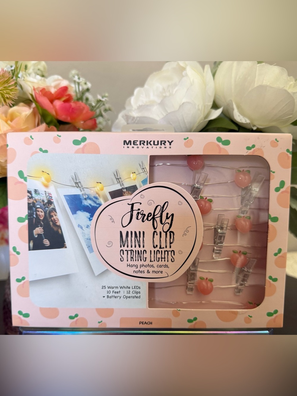 🆕🍑 FIREFLY MINI-CLIP “PEACH”’STRING LIGHTS. BRAND NEW IN BOX. 10ft.